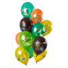 Latex Ballons Dino Roars Metallic 33 cm - 12 Stück