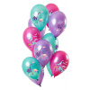Ballons Dinosaurier Lila Metallic 33cm - 12 Stück
