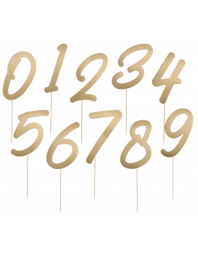 Tortendeko Zahlen Elegant True Blue 15cm - 20 Stück