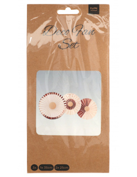 Papier-Fächer Rosetten Elegant Lush Blush - 3...