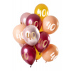 Ballons 40 Jahre Pink-Gold 33cm - 12 Stück