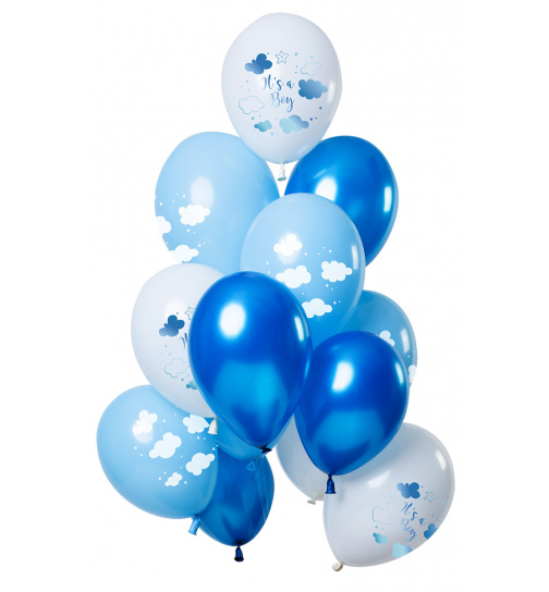 Ballons Its a boy Blau 33cm - 12 Stück
