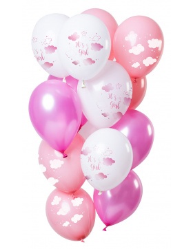 Ballons Its a girl Pink 33cm - 12 Stück
