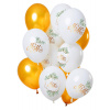 Ballons Hochzeit Mr & Mrs Gold 33cm - 12 Stück