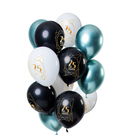 Ballons Jubiläum 25 Jahre 30cm - 12 Stück