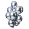 Ballons Mirror Effect Silber 33cm - 12 Stück