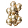 Latex BallonsMirror Effect Gold 33 cm - 12 Stück