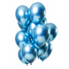 Ballons Mirror Effect Blau 33cm - 12 Stück