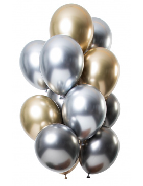 Ballons Mirror Effect Onyx 33cm - 12 Stück