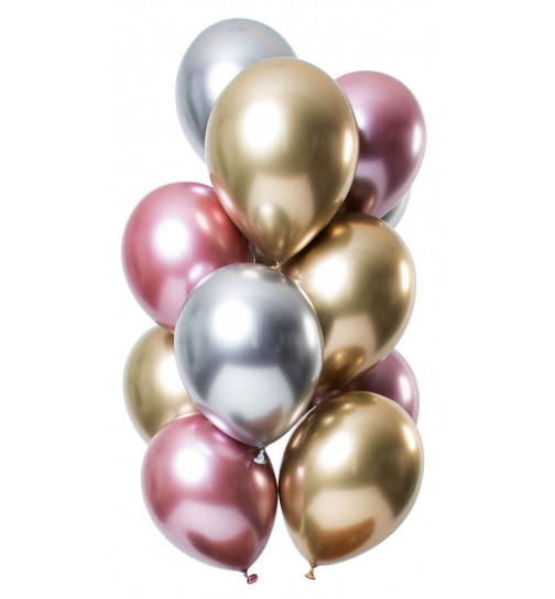 Ballons Mirror Effect Morganite 33cm - 12 Stück