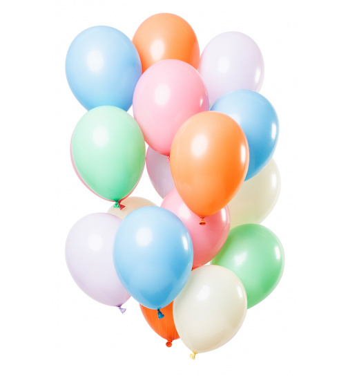 Ballons verschiedene Pastellfarben 33cm - 15 Stück