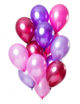Ballons Merry Berry Pink Metallic 33cm - 15 Stück