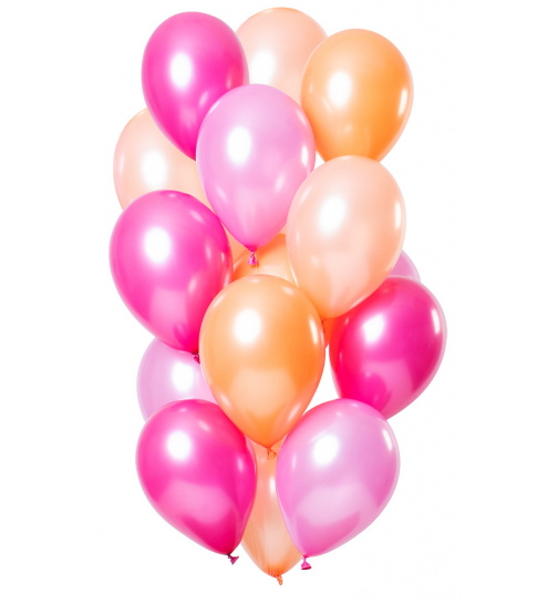 Ballons Peachy Flamingo Metallic 33cm - 15 Stück