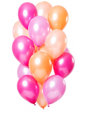 Ballons Peachy Flamingo Metallic 33cm - 15 Stück