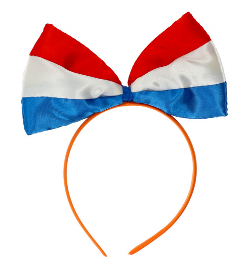 Tiara mit Fliege Holland Rot-Weiß-Blau