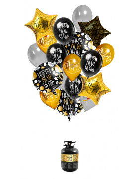 Heliumflasche BalloonGaz 30 Happy New Year mit Ballons...