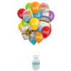 Heliumflasche BalloonGaz 30 Happy Birthday mit Ballons und Bändern