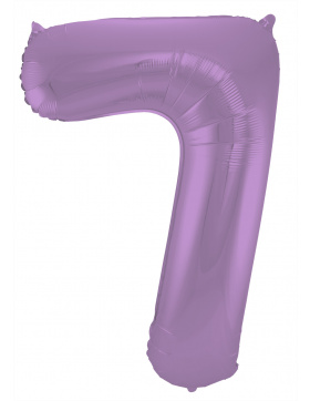 Folienballon Ziffer / Zahl 7 Lila Metallic Matt - 86 cm