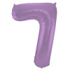 Folienballon Ziffer / Zahl 7 Lila Metallic Matt - 86 cm