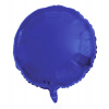 Folienballon Rund Blau Metallic Matt - 45 cm