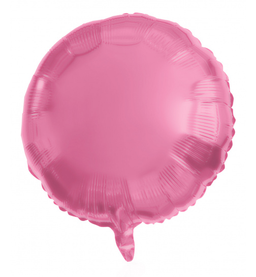 Folienballon Rund Pink Metallic Matt - 45 cm