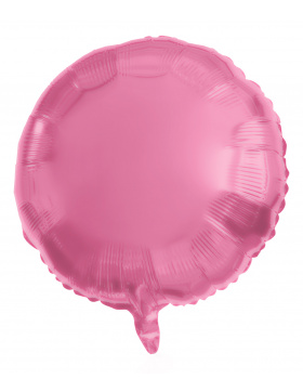 Folienballon Rund Pink Metallic Matt - 45 cm