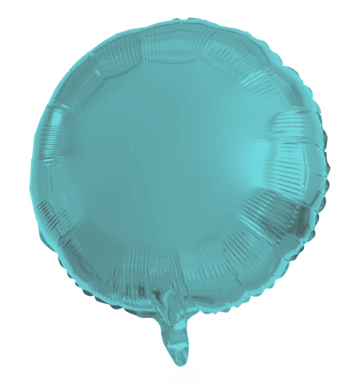 Folienballon Rund Pastell Aqua Metallic Matt - 45 cm