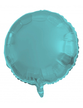 Folienballon Rund Pastell Aqua Metallic Matt - 45 cm