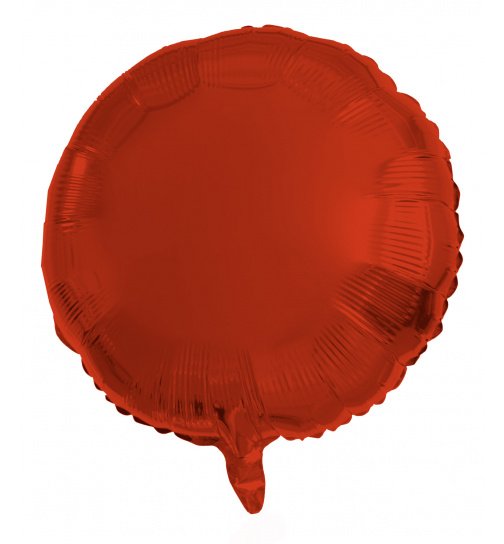 Folienballon Rund Red Metallic Matt - 45 cm