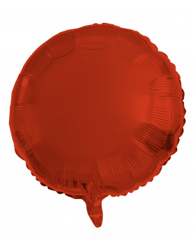 Folienballon Rund Red Metallic Matt - 45 cm