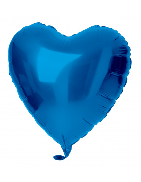 Folienballon Herzförmig Blau - 45 cm