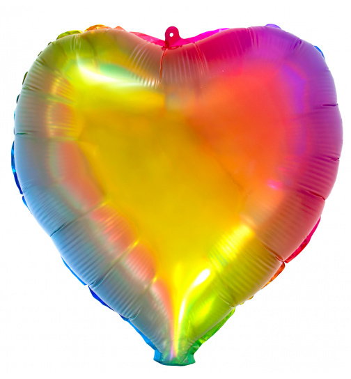 Folienballon Herzförmig Yummy Gummy Rainbow - 45 cm