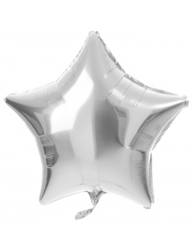 Folienballon Sternförmig Silber - 45 cm