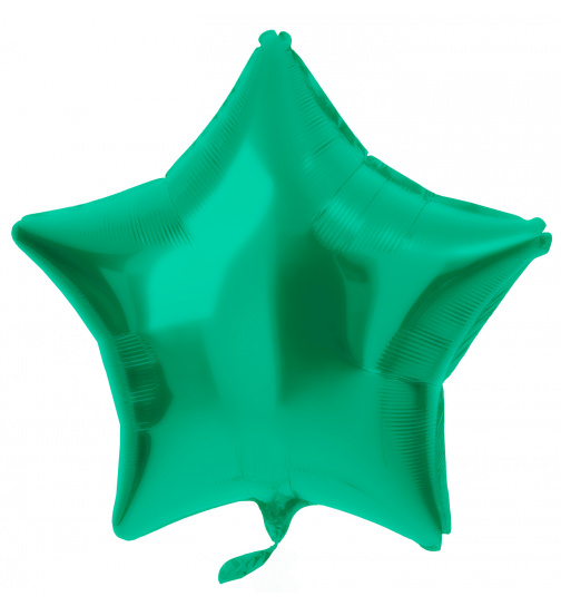 Folienballon Sternförmig Grün Metallic Matt - 45 cm