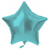 Folienballon Sternförmig Pastell Aqua Metallic Matt - 45 cm