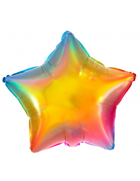 Folienballon Sternförmig Yummy Gummy Rainbow - 45 cm