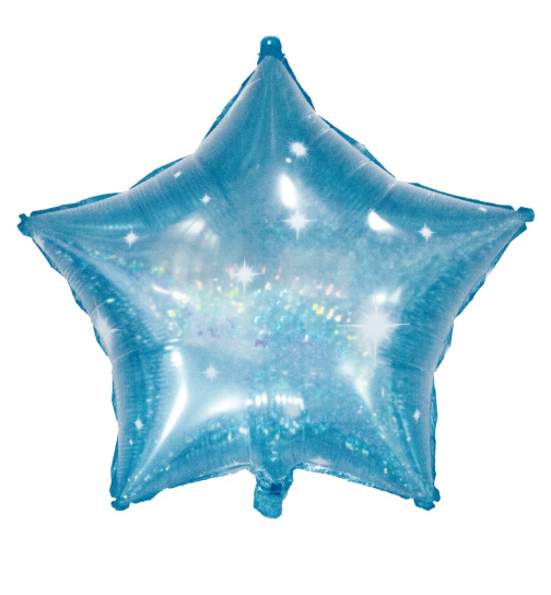 Folienballon Sternförmig Galactic Aqua - 45 cm