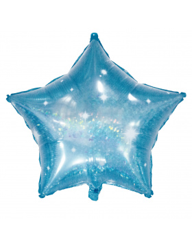 Folienballon Sternförmig Galactic Aqua - 45 cm