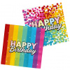 Servietten Rainbow Bday 33x33 cm - 20 Stück