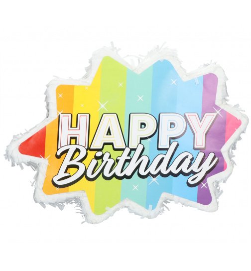 Pinata Stern Rainbow Bday - 38x28cm
