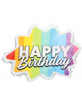 Pinata Stern Rainbow Bday - 38x28cm