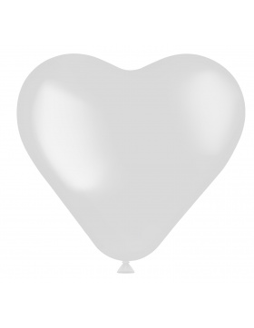 Herzförmige Ballons Coconut White 25cm - 8 Stück