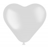 Herzförmige Ballons Coconut White 25cm - 8 Stück