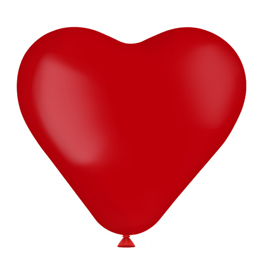 Herzförmige Ballons Ruby Red 25cm - 8 Stück