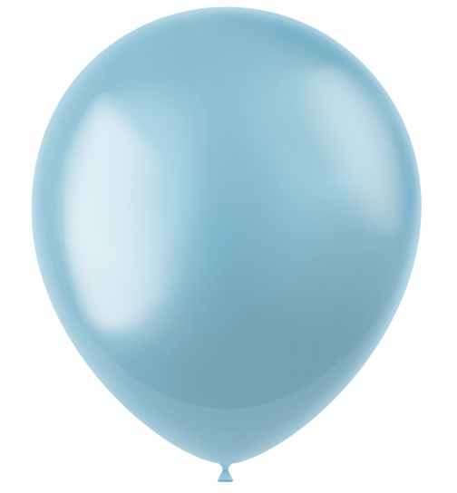 Ballons Radiant Sky Blue Metallic 33cm - 50 Stück