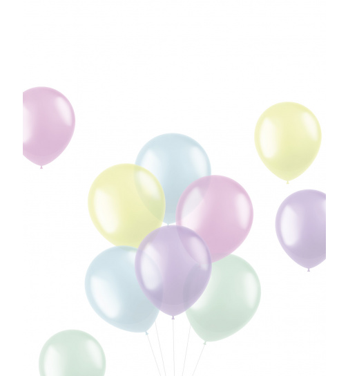 Ballons Translucent Pastels 33cm - 50 Stück
