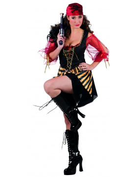 Damen Kostüm Sexy Pirat Gunpowder Größe L...