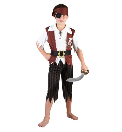 Pirat , Kostüm für Jungen, Karneval, Fasching, Party Gr. 7-9 Jahre Nr. 86771