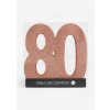 Tischdekoration Roségold 80 – Geburtstag Jubiläum Tischdeko Zahl 80